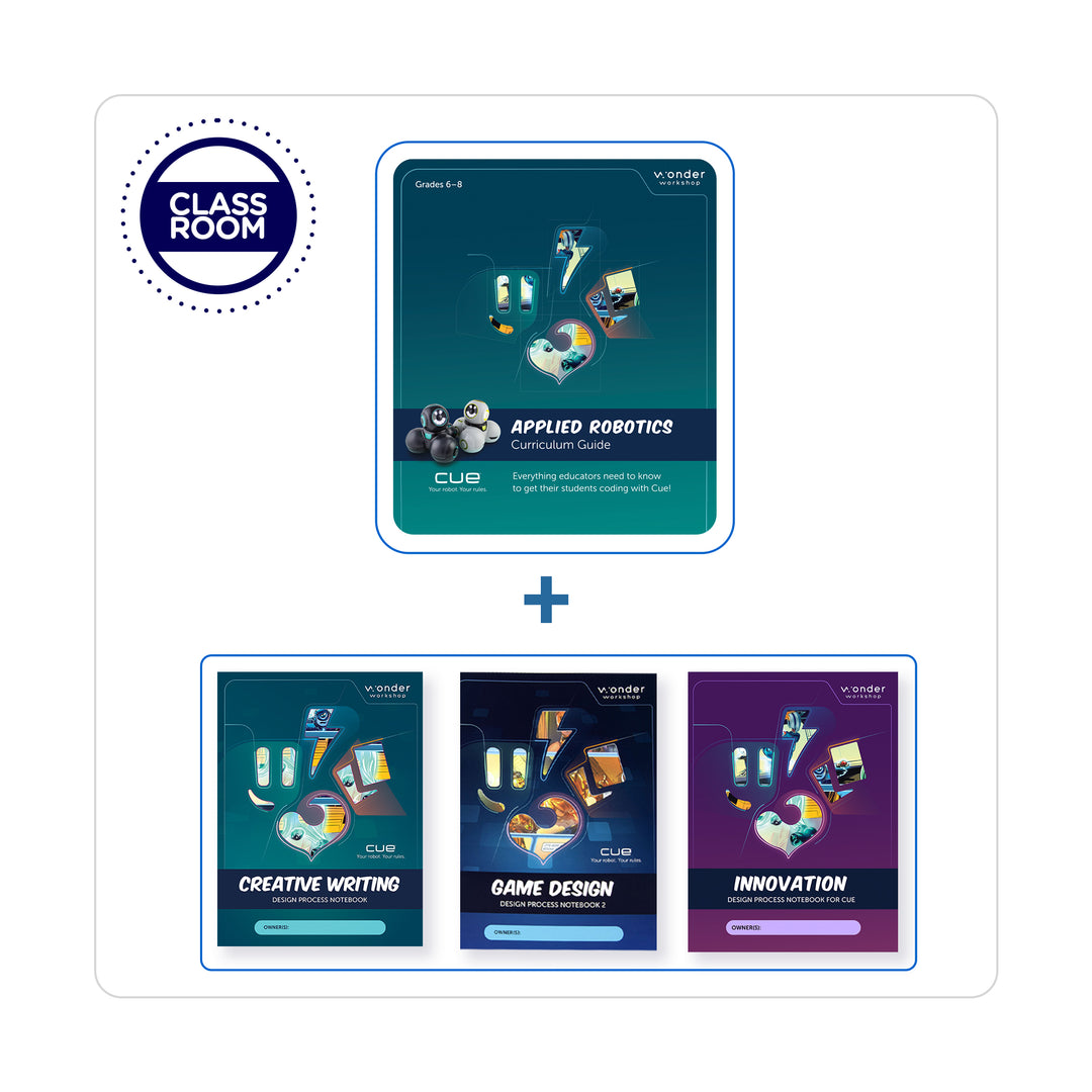 Cue Applied Robotics Digital Curriculum Classroom Pack Wonder
